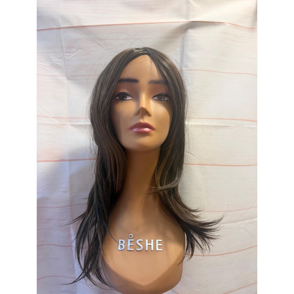 Subtle highlighted synthetic wig